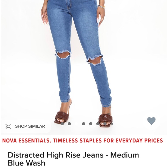FASHION NOVA- Distracted High Rise Jeans - Picture 4 of 4